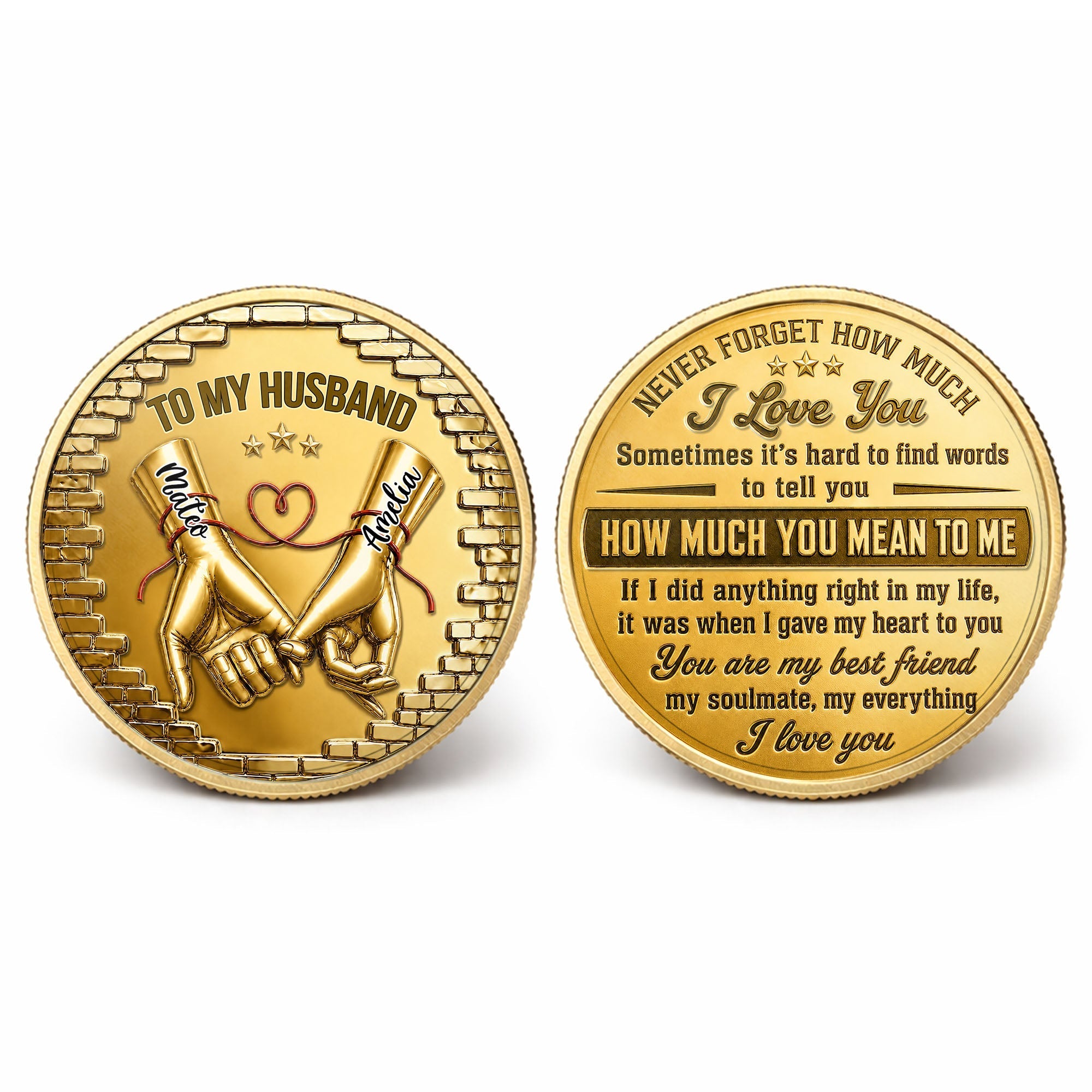 Personalized Commemorative Coin for Husband Anniversary Gift