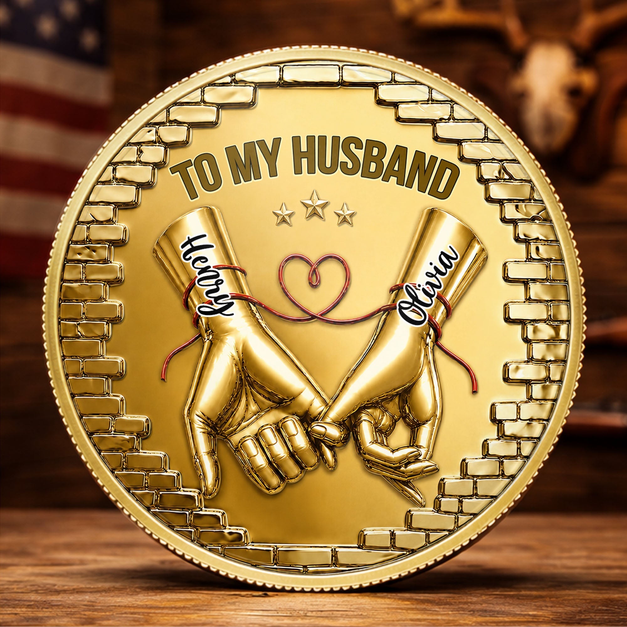 Personalized Commemorative Coin for Husband Anniversary Gift