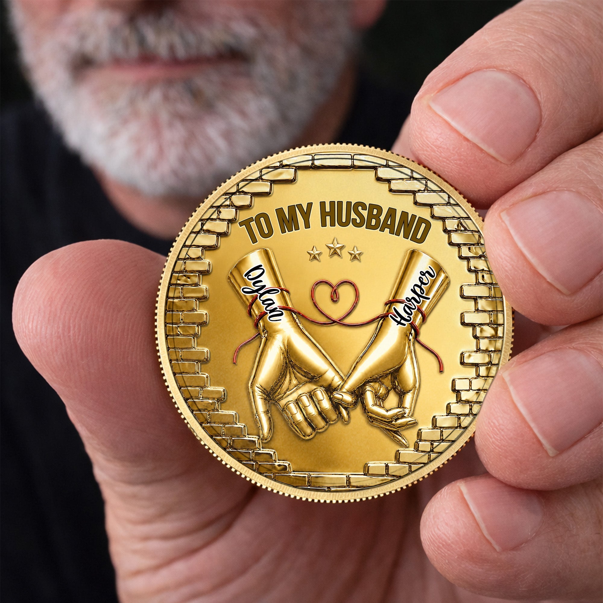 Personalized Commemorative Coin for Husband Anniversary Gift