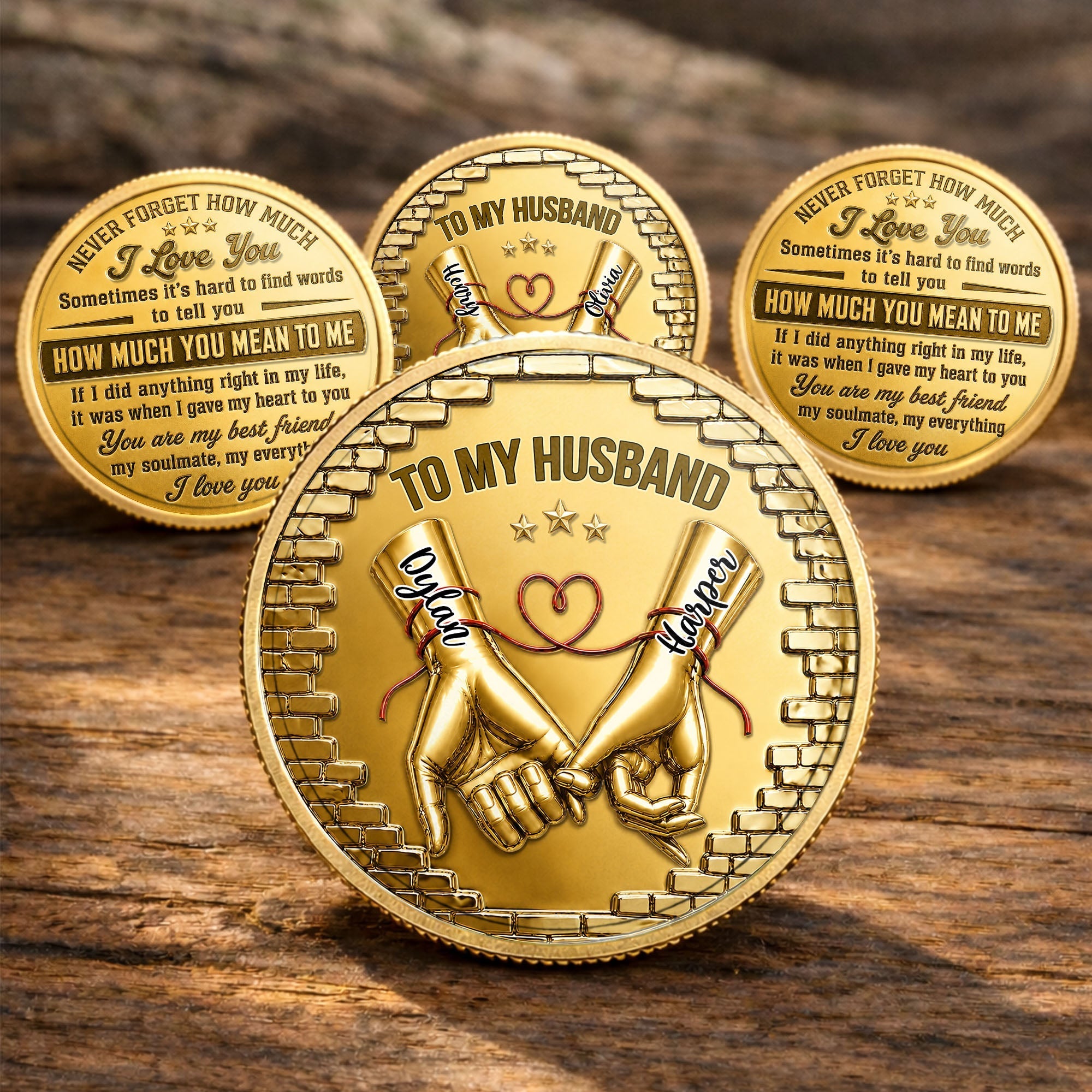 Personalized Commemorative Coin for Husband Anniversary Gift