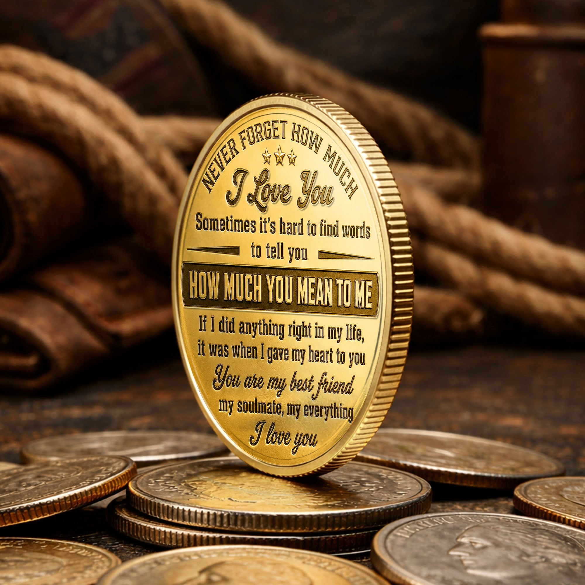 Personalized Commemorative Coin for Husband Anniversary Gift