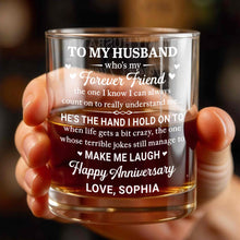 Load image into Gallery viewer, Personalized Custom Whiskey Glass for Husband - Elegant Gift
