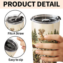 Load image into Gallery viewer, Personalized Hunting Tumbler Custom Name Gift for Dad 20oz
