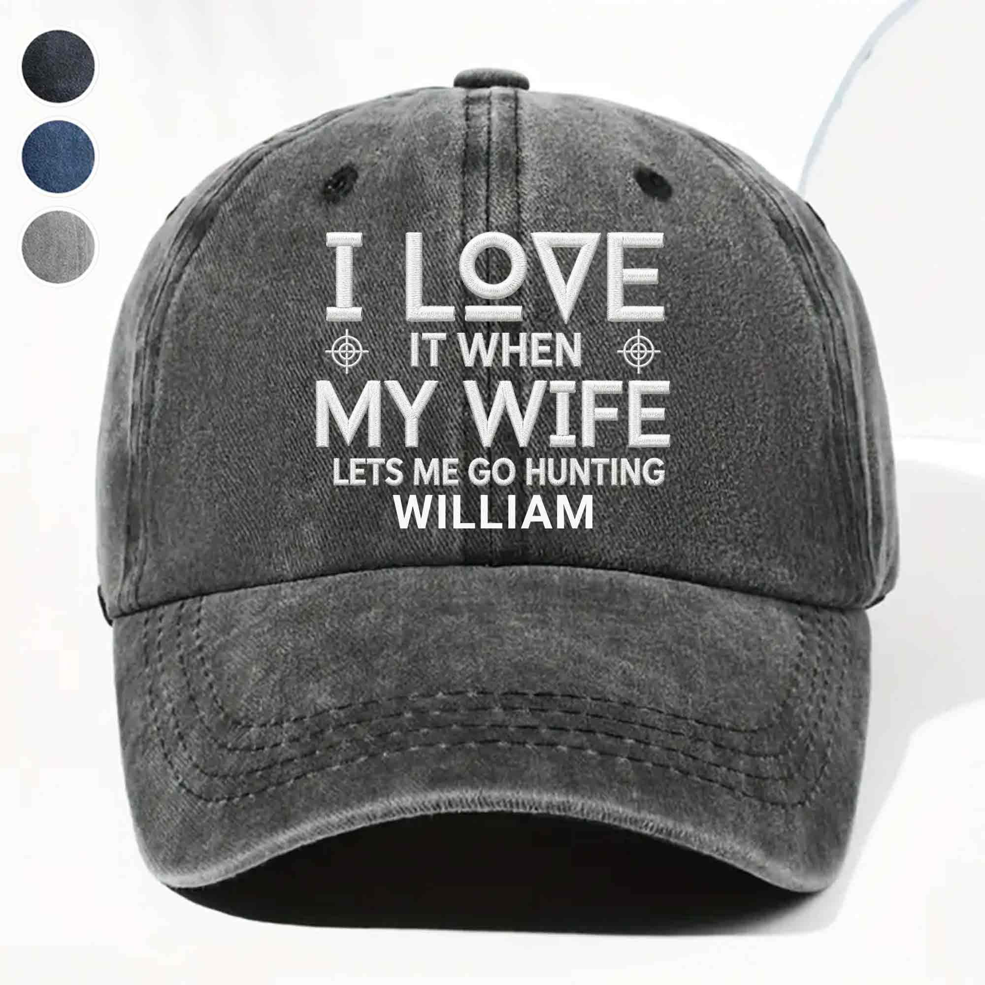 Personalized Washed Denim Cap Custom Name Gift for Dad