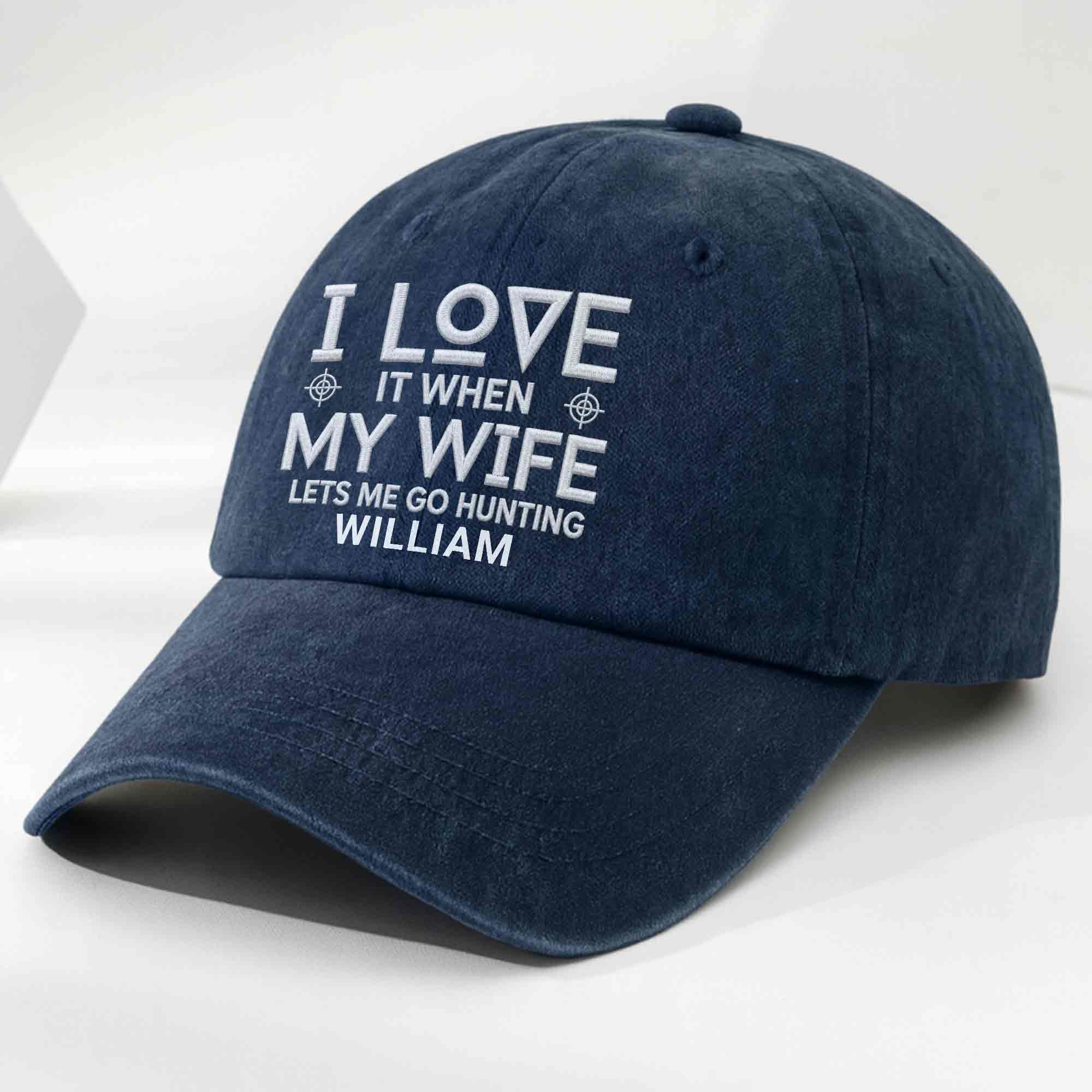 Personalized Washed Denim Cap Custom Name Gift for Dad