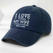 Load image into Gallery viewer, Personalized Washed Denim Cap Custom Name Gift for Dad
