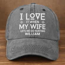 Load image into Gallery viewer, Personalized Washed Denim Cap Custom Name Gift for Dad
