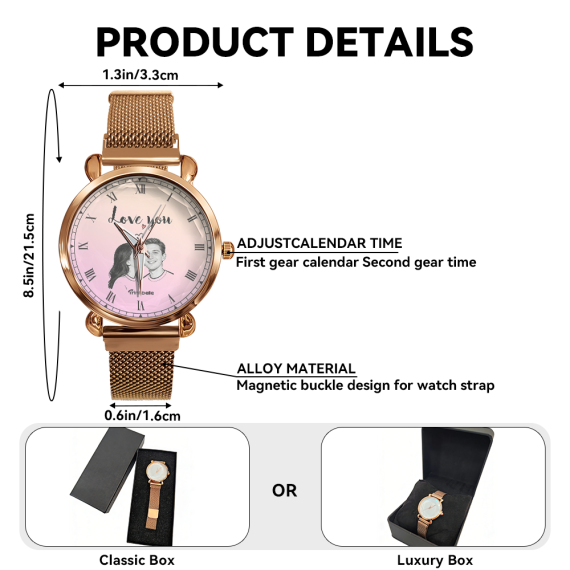 Personalized Women's Hand Watch with DSNY Honey Bear US Theme - Unique Anniversary Gift for Patriots