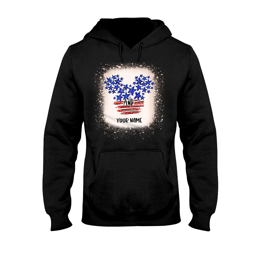 Personalized Stars And Stripes Mouse Ears T-Shirt & Hoodie for Independence Day