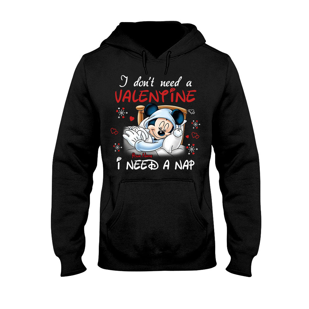 Personalized Valentine T-shirt with Mickey Mouse Design for Her