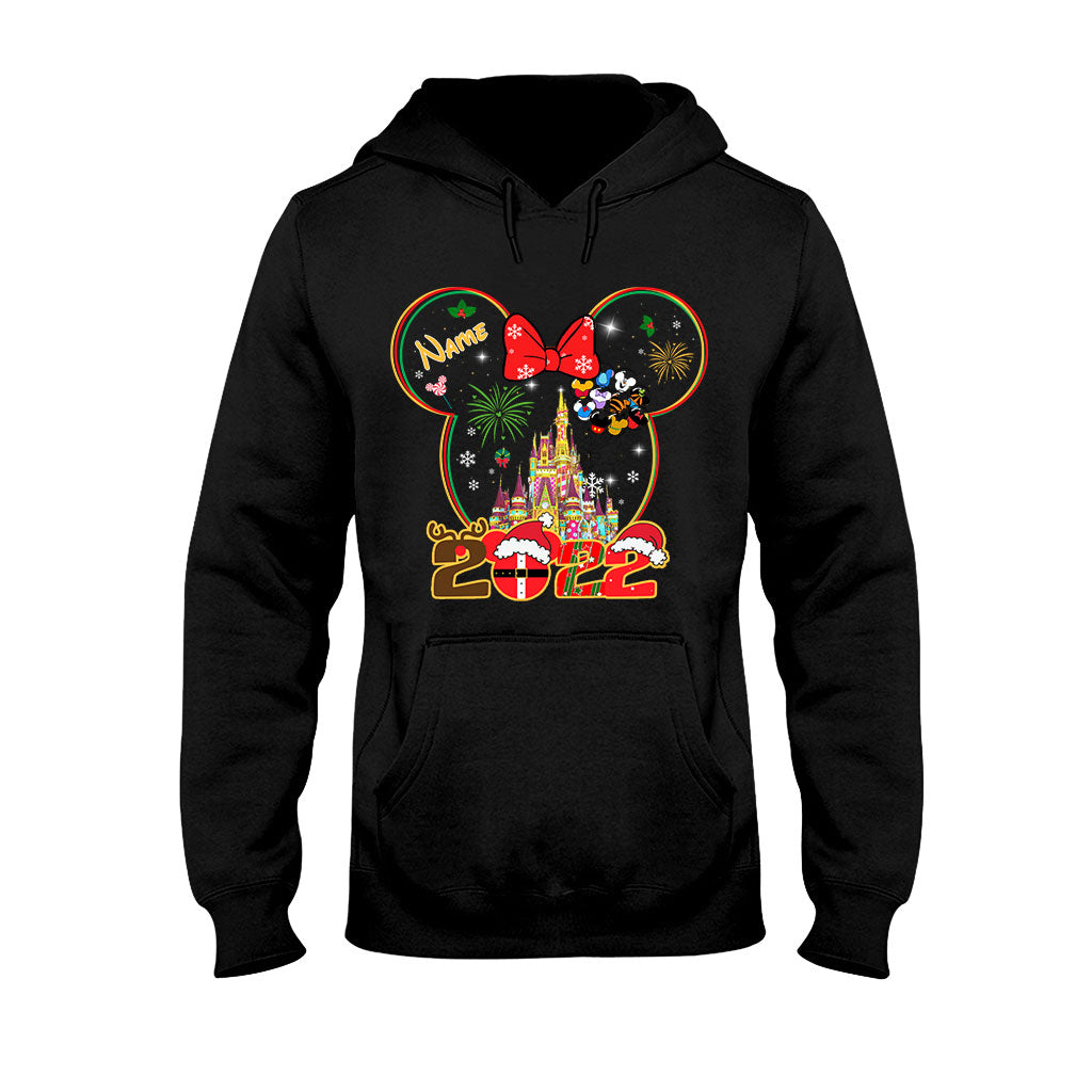 Personalized Christmas Mouse T-shirt & Hoodie for Kids - Custom Name Gift