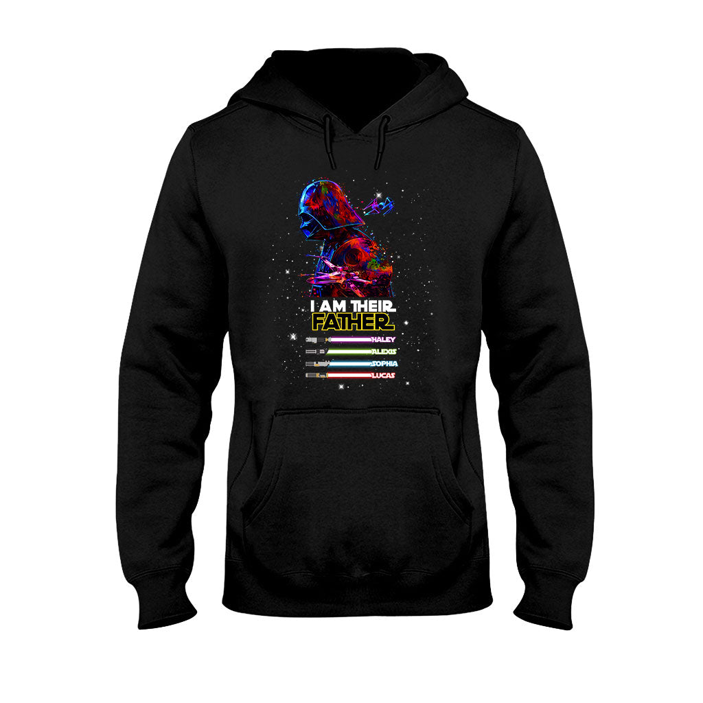 Personalized Darth Vader Lightsaber T-Shirt for Dad - Custom Star Wars Family Shirt