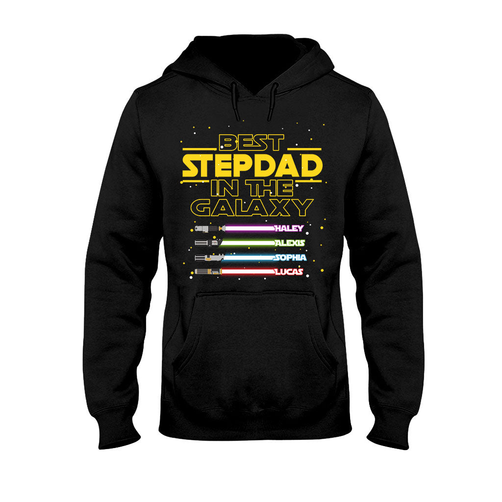 Personalized Best Stepdad In The Galaxy T-shirt & Hoodie Gift