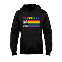 Load image into Gallery viewer, Personalized Proud Dad LGBT Support T-shirt &amp; Hoodie Gift
