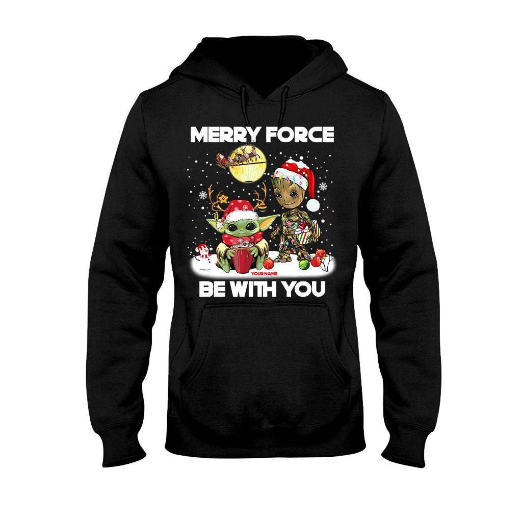 Personalized Merry Force Be With You Christmas T-shirt & Hoodie Gift