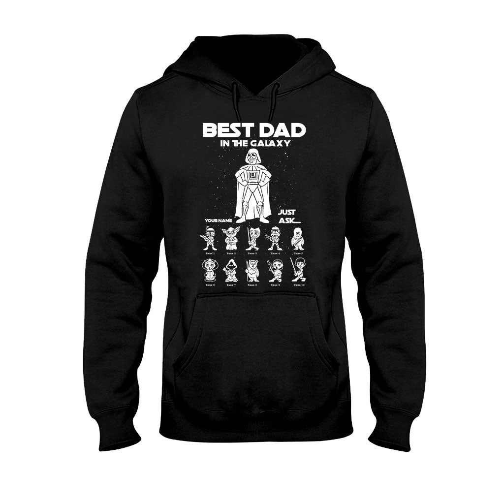 Personalized Best Dad In The Galaxy T-shirt & Hoodie Gift