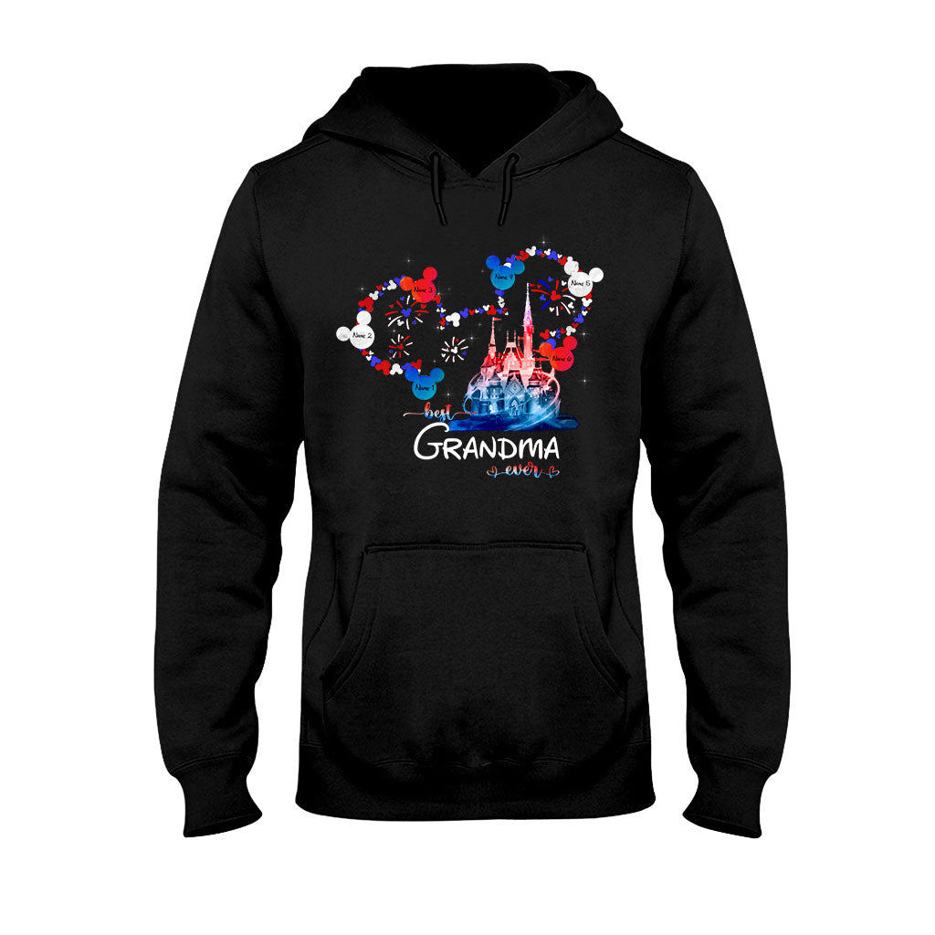 Personalized Best Grandma Ever T-shirt & Hoodie for Independence Day Gift