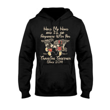 Load image into Gallery viewer, Personalized Couple T-shirt Custom Names Travel Together Gift
