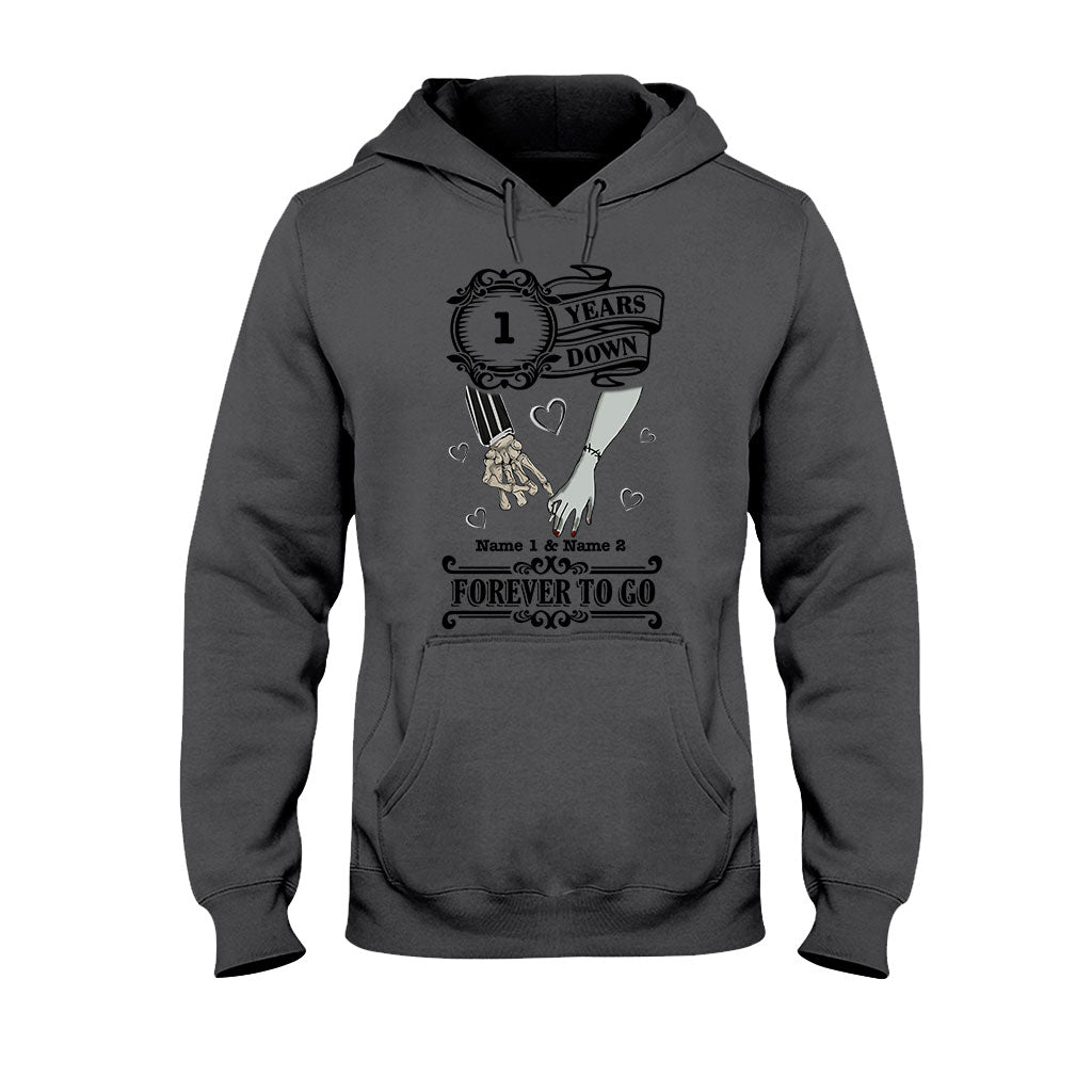 Personalized Couple T-shirt Hoodie Forever To Go Custom Name Gift