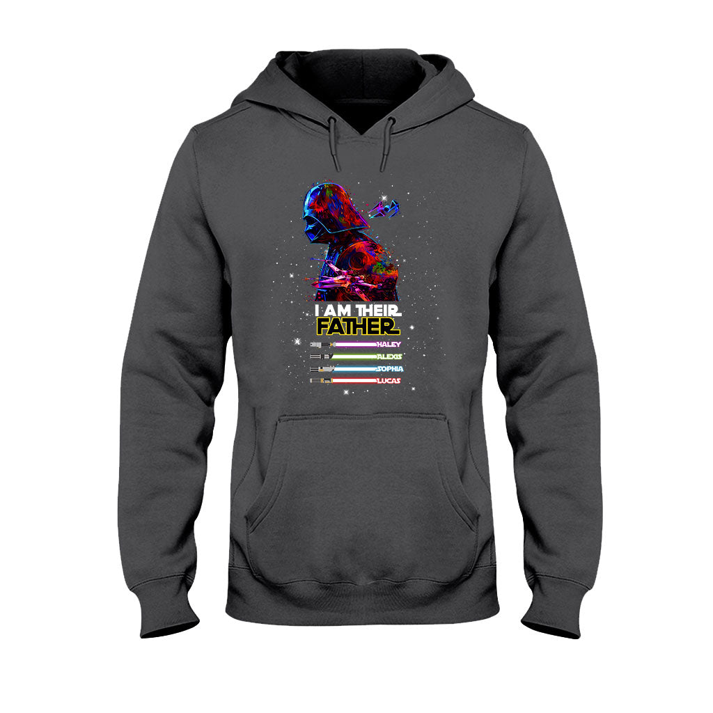 Personalized Darth Vader Lightsaber T-Shirt for Dad - Custom Star Wars Family Shirt