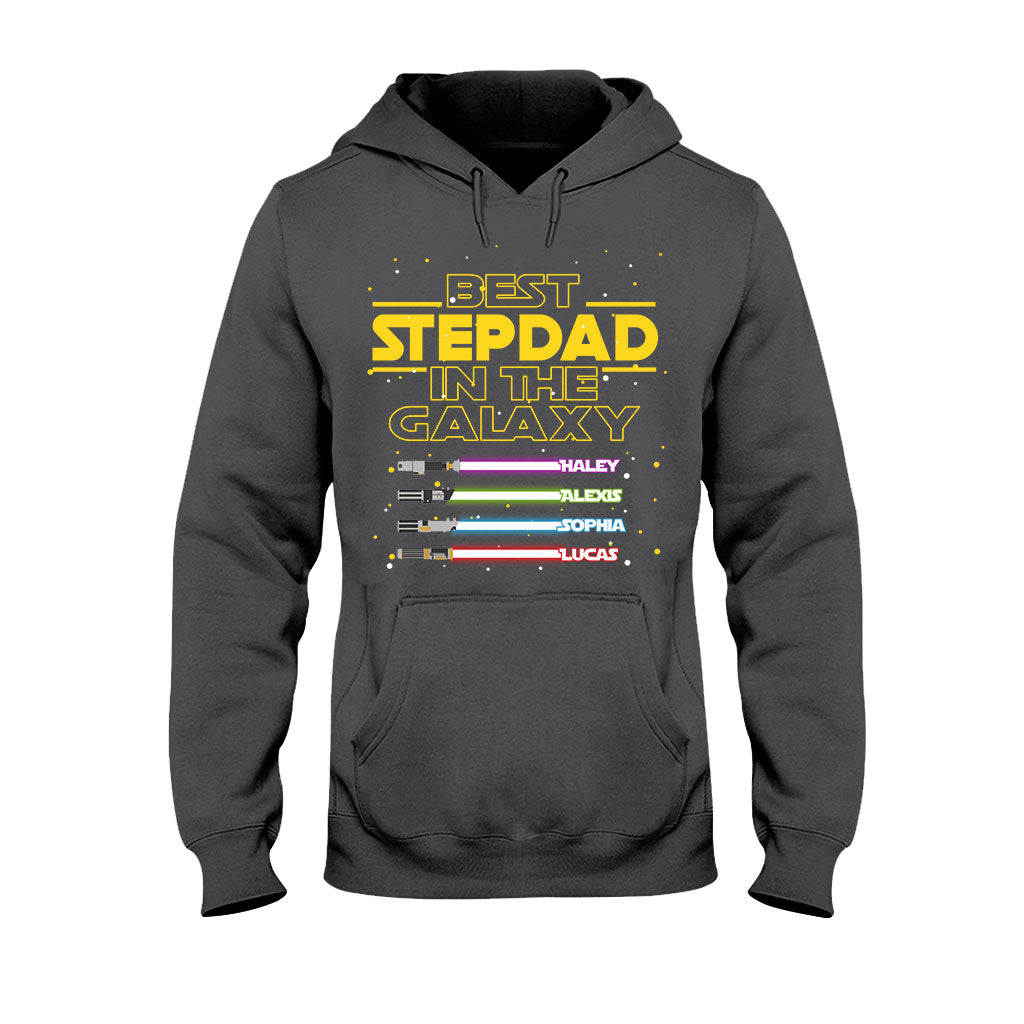 Personalized Best Stepdad In The Galaxy T-shirt & Hoodie Gift