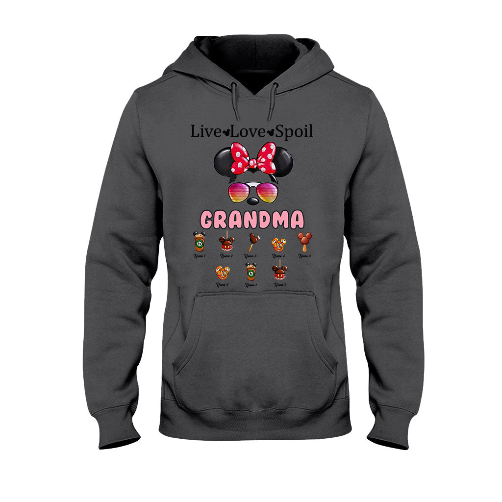 Personalized Live Love Spoil Mouse T-shirt for Grandma