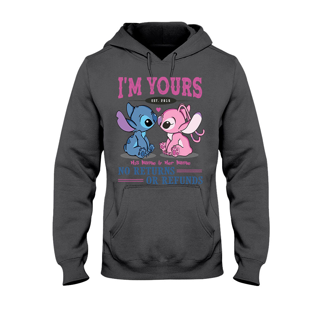 Personalized I'm Yours T-shirt & Hoodie with Custom Names for Couple Gift