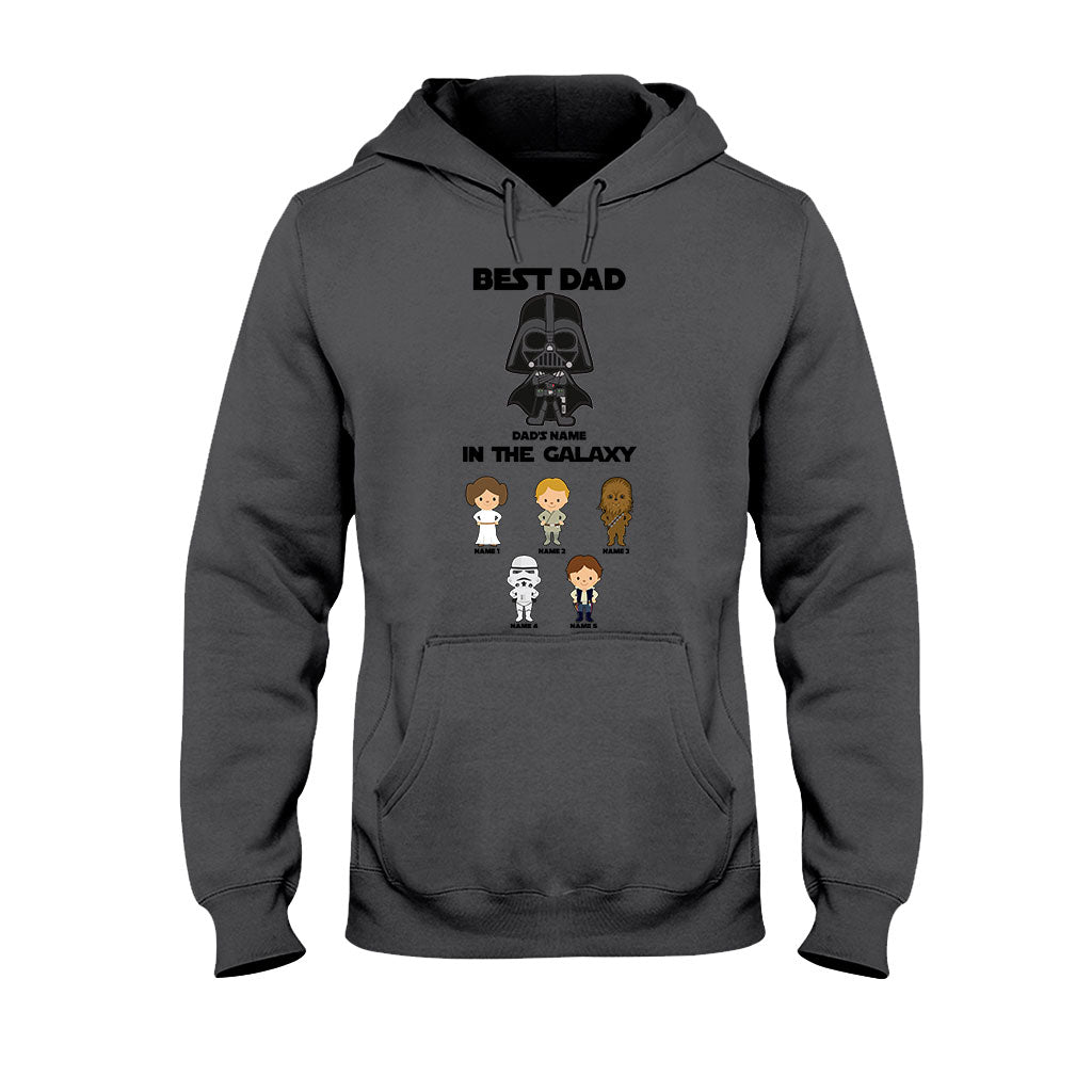 Personalized Best Dad In The Galaxy T-Shirt & Hoodie Gift for Father's Day