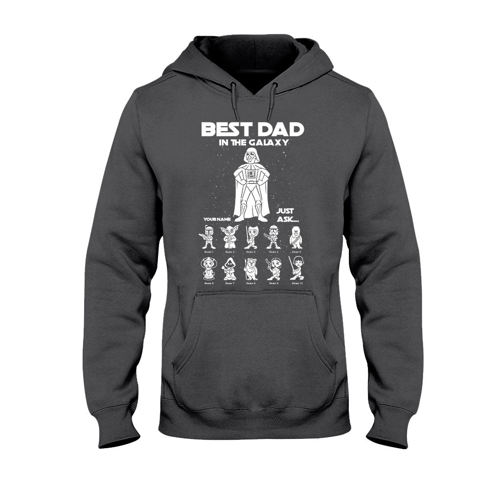 Personalized Best Dad In The Galaxy T-shirt & Hoodie Gift