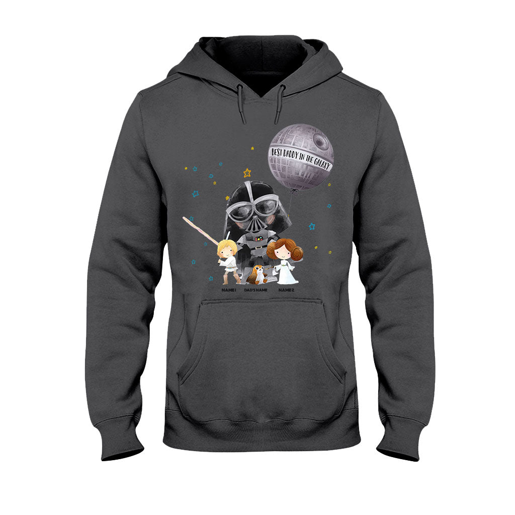Personalized Best Dad in the Galaxy T-Shirt & Hoodie for Father's Day