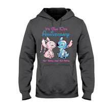 Load image into Gallery viewer, Personalized Anniversary T-Shirt &amp; Hoodie Custom Names Gift for Couples
