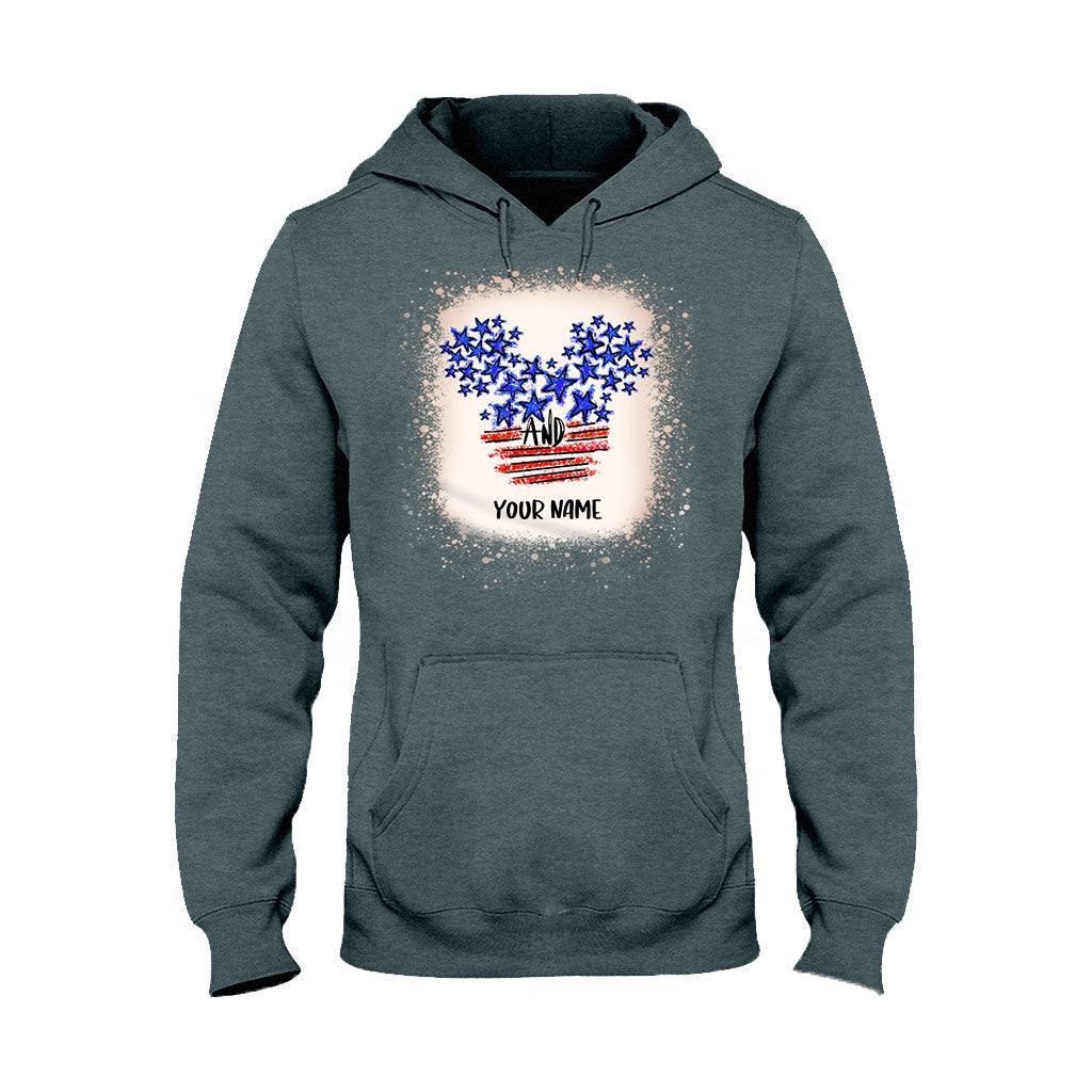 Personalized Stars And Stripes Mouse Ears T-Shirt & Hoodie for Independence Day