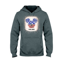 Load image into Gallery viewer, Personalized Stars And Stripes Mouse Ears T-Shirt &amp; Hoodie for Independence Day
