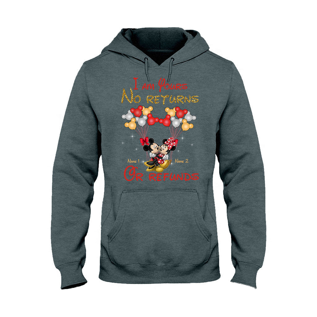 Personalized Couple T-Shirt & Hoodie with Custom Names Gift