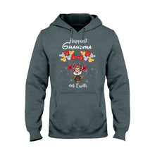 Load image into Gallery viewer, Personalized Grandma T-Shirt &amp; Hoodie with Happiest Grandma Design
