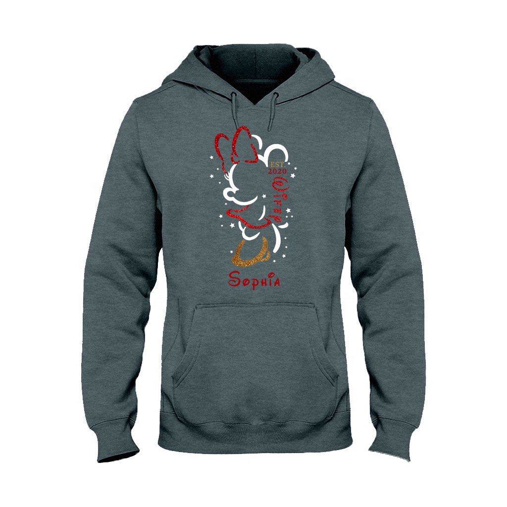 Personalized Couple T-Shirt and Hoodie Set with Names for Anniversary Gift