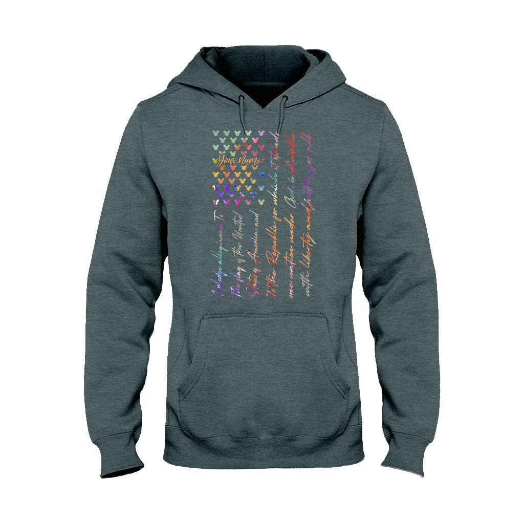 Personalized Mouse Ears Pledge of Allegiance T-shirt & Hoodie for Independence Day