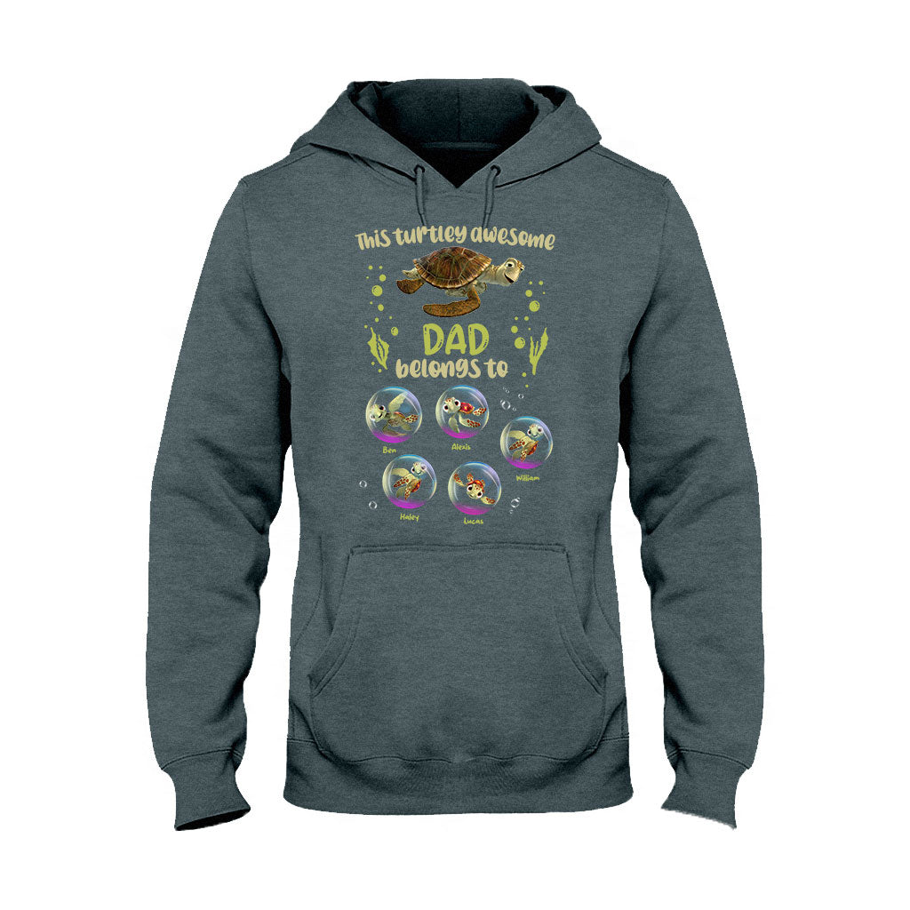 Personalized Turtley Awesome Dad T-shirt & Hoodie Gift
