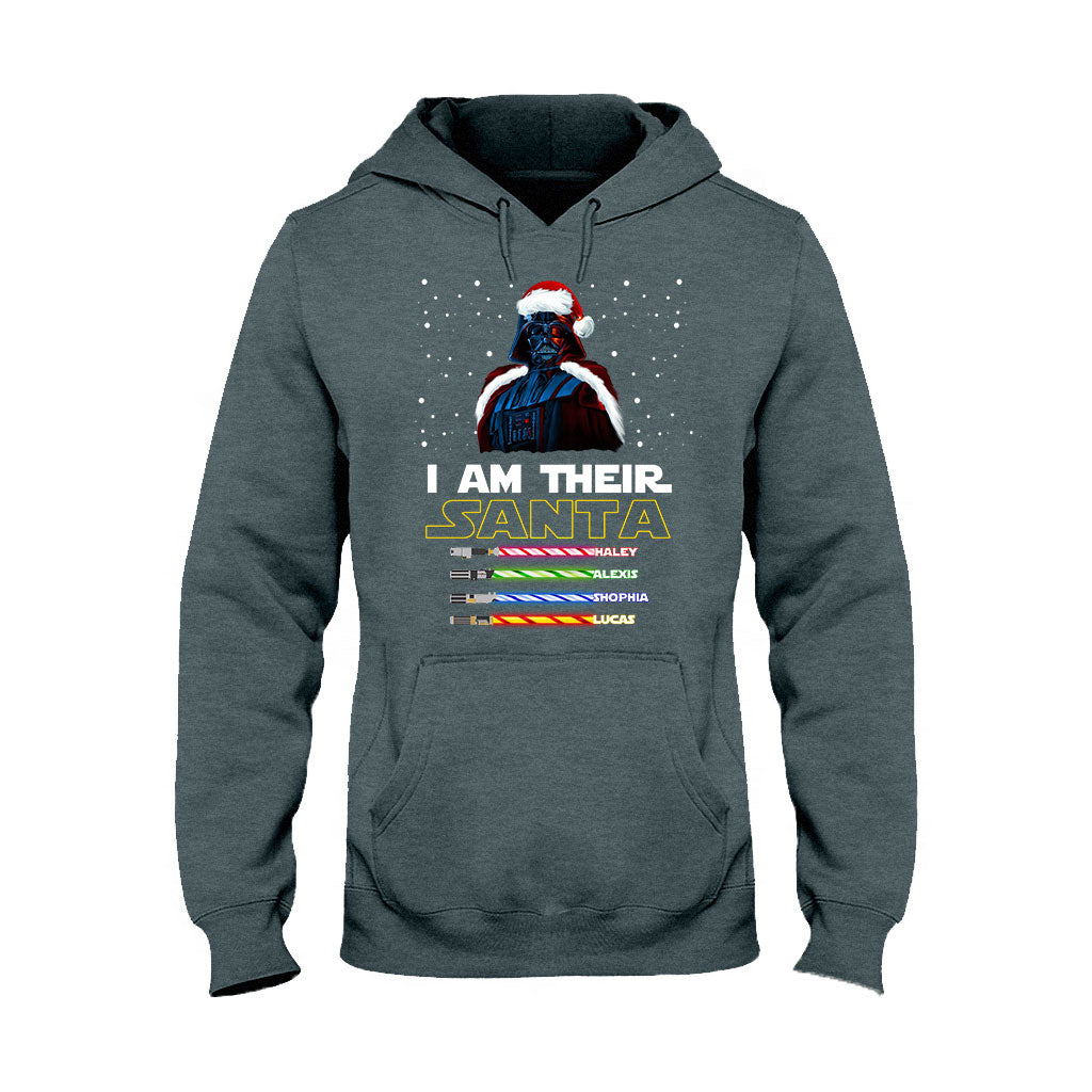 Personalized Christmas T-Shirt & Hoodie Gift for Dad - I Am Their Santa