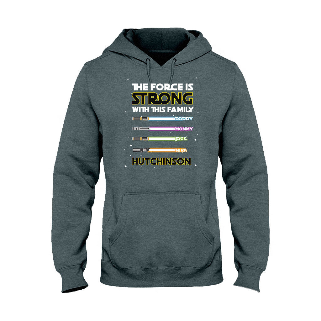 Personalized Family T-Shirt Custom Name The Force Is Strong Gift