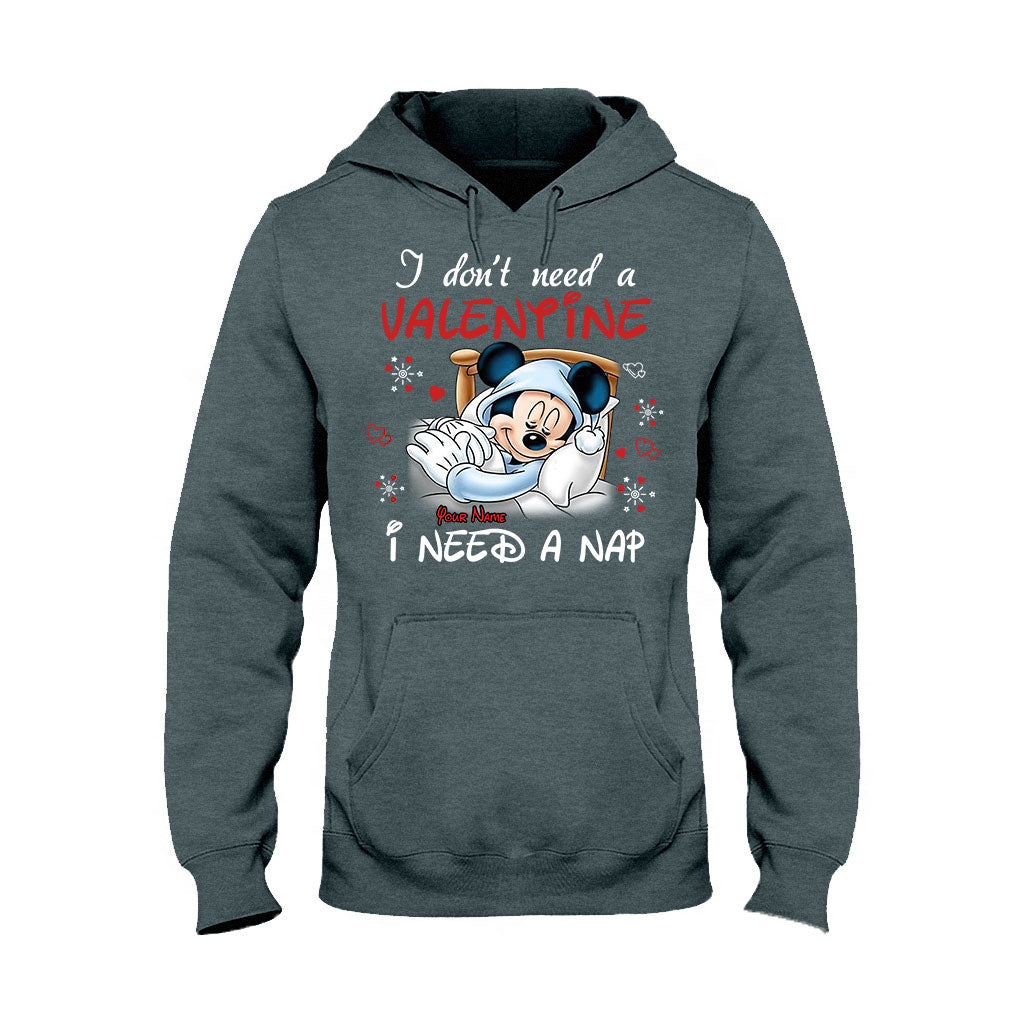 Personalized Valentine T-shirt with Mickey Mouse Design for Her