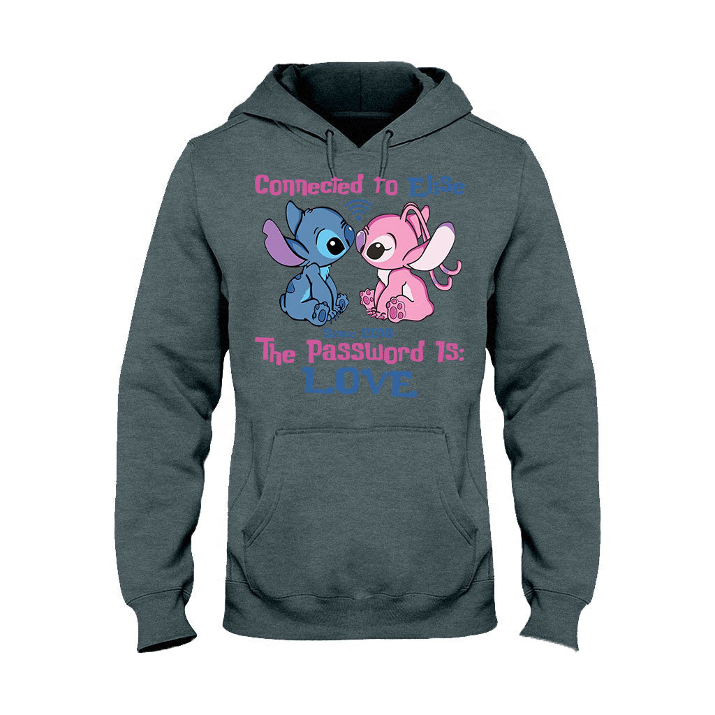 Personalized Couple T-shirt & Hoodie Connected To Love Gift
