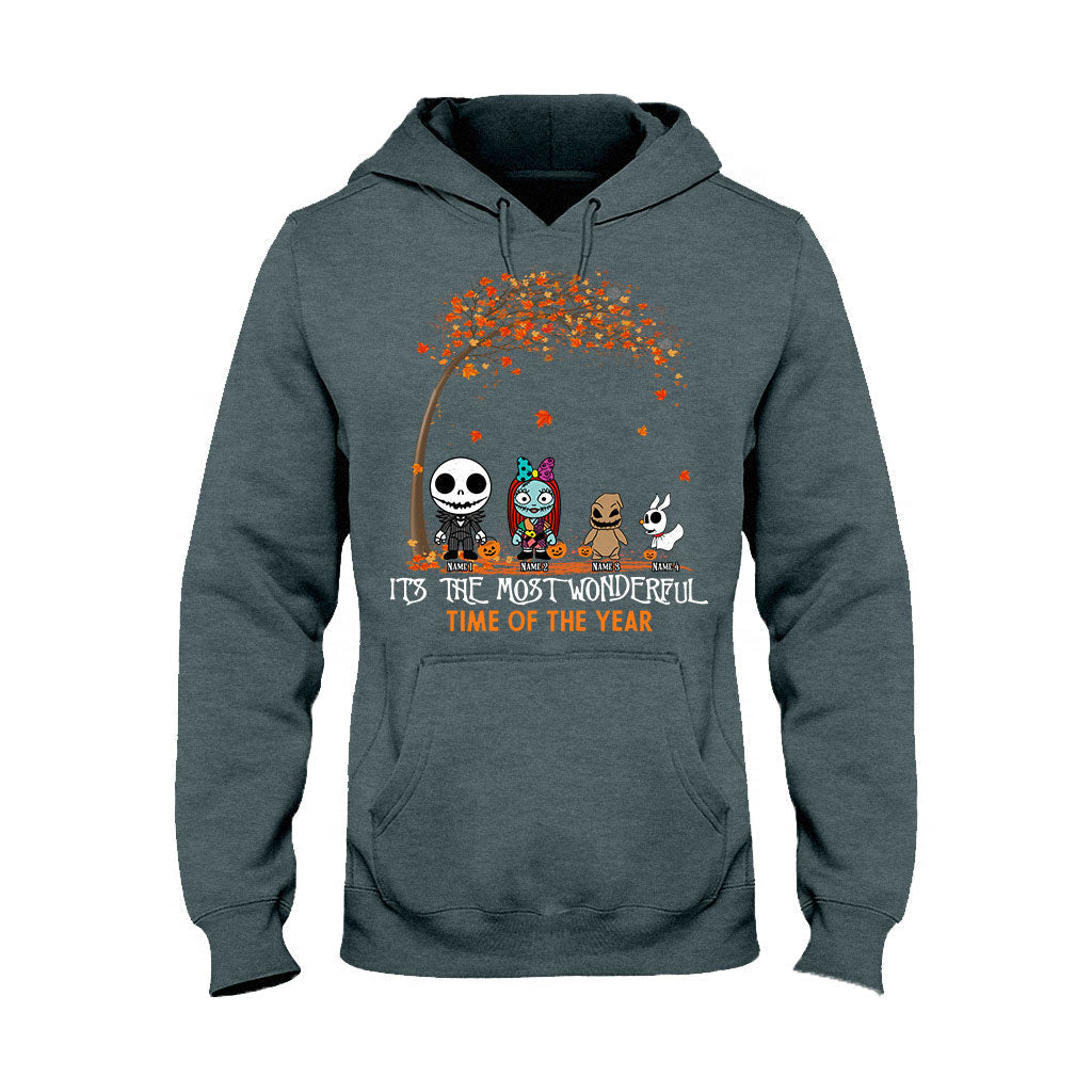Personalized Halloween T-shirt & Hoodie with Custom Names for Family