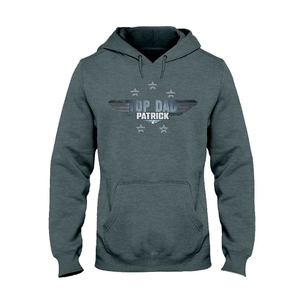 Personalized Top Dad T-shirt & Hoodie Gift with Custom Name