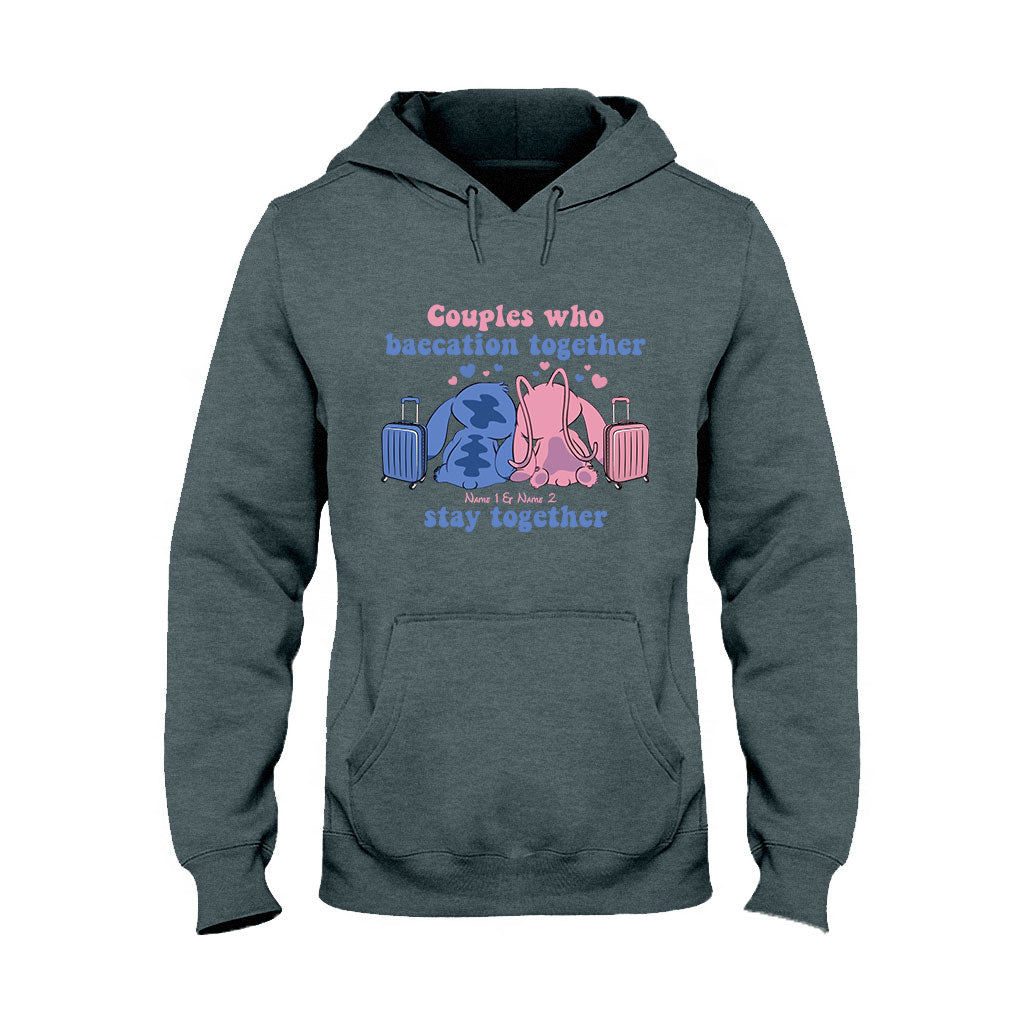 Personalized Baecation Couple T-Shirt and Hoodie Custom Names Gift
