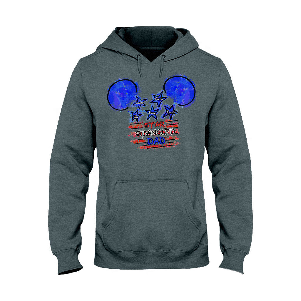 Personalized Star Spangled Dad T-Shirt & Hoodie Gift for Father's Day
