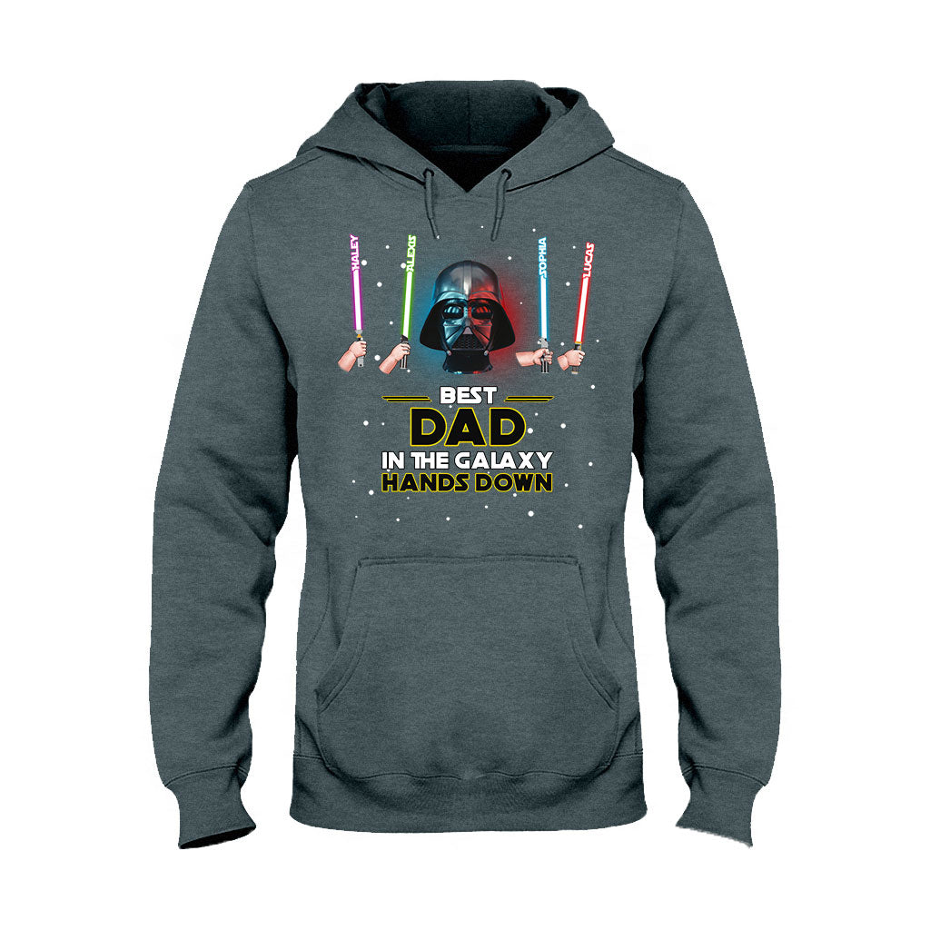 Personalized Best Dad in the Galaxy T-shirt & Hoodie Gift