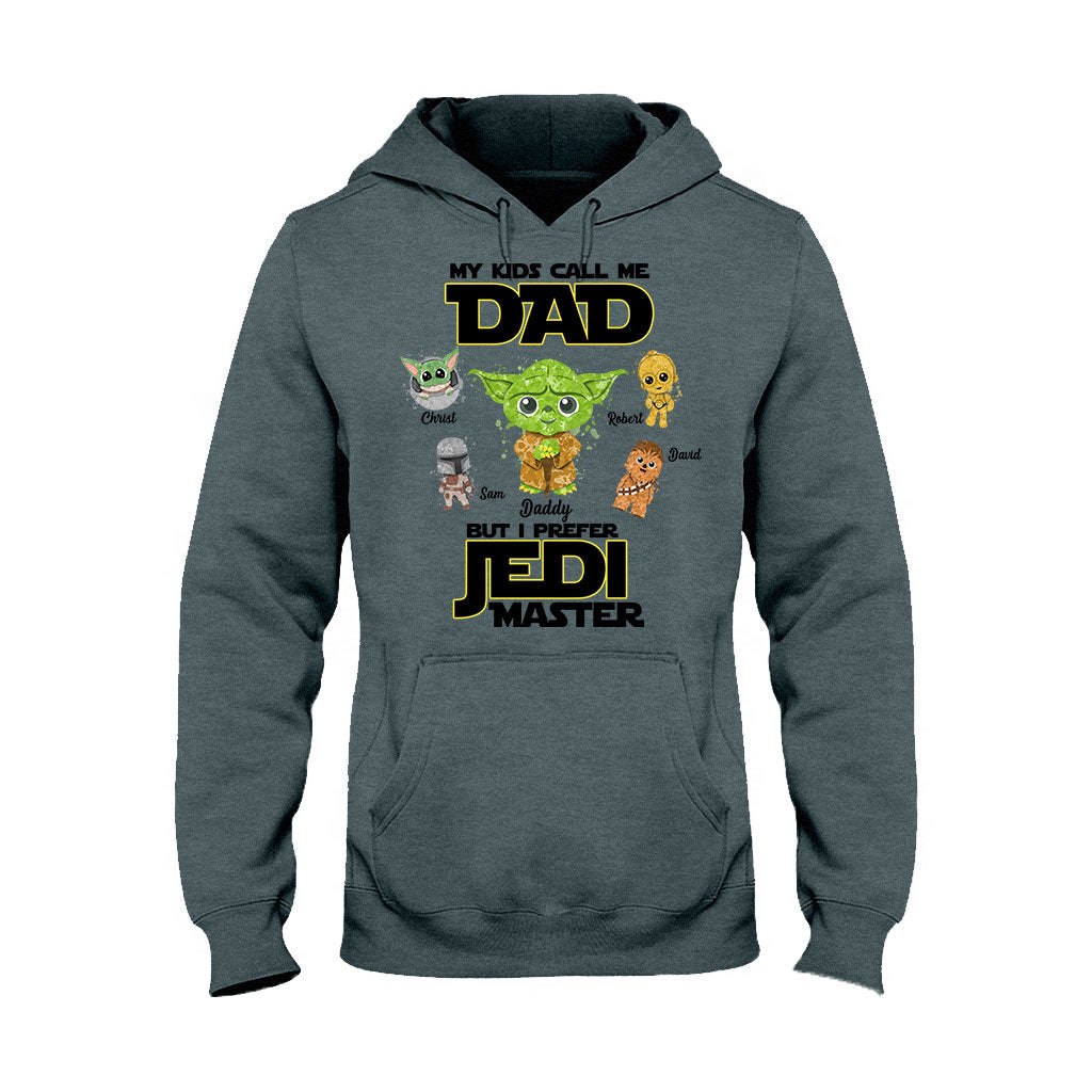 Personalized Jedi Master T-shirt for Dad with Custom Names