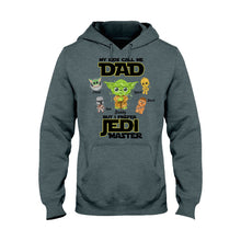 Load image into Gallery viewer, Personalized Jedi Master T-shirt for Dad with Custom Names
