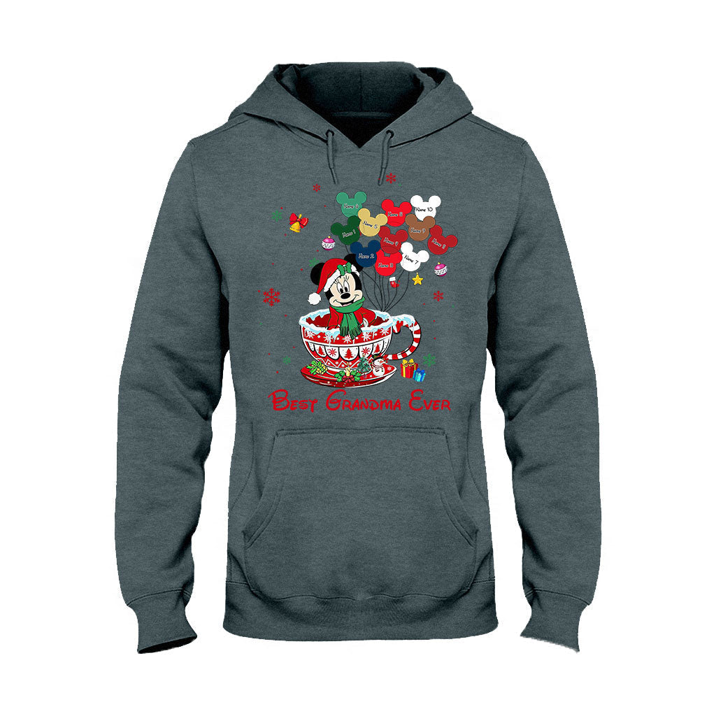 Personalized Christmas T-shirt & Hoodie for Grandma - Best Grandma Ever Gift